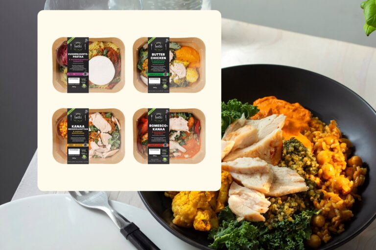 Hetki Bistro -mikroateriat: vuohenjuustopasta, butter chicken, kanaa meksikolaisittain ja romesco-kanaa