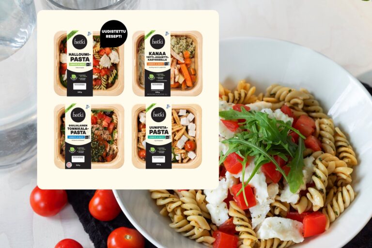 Hetki mikroateriat: halloumipasta, kanaa yrtti-jogurttikastikkeella, sisilialainen tonnikalapasta ja uunifetapasta